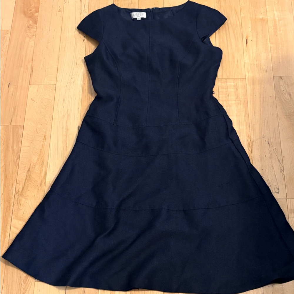 Kasper Classic Navy Midi Dress